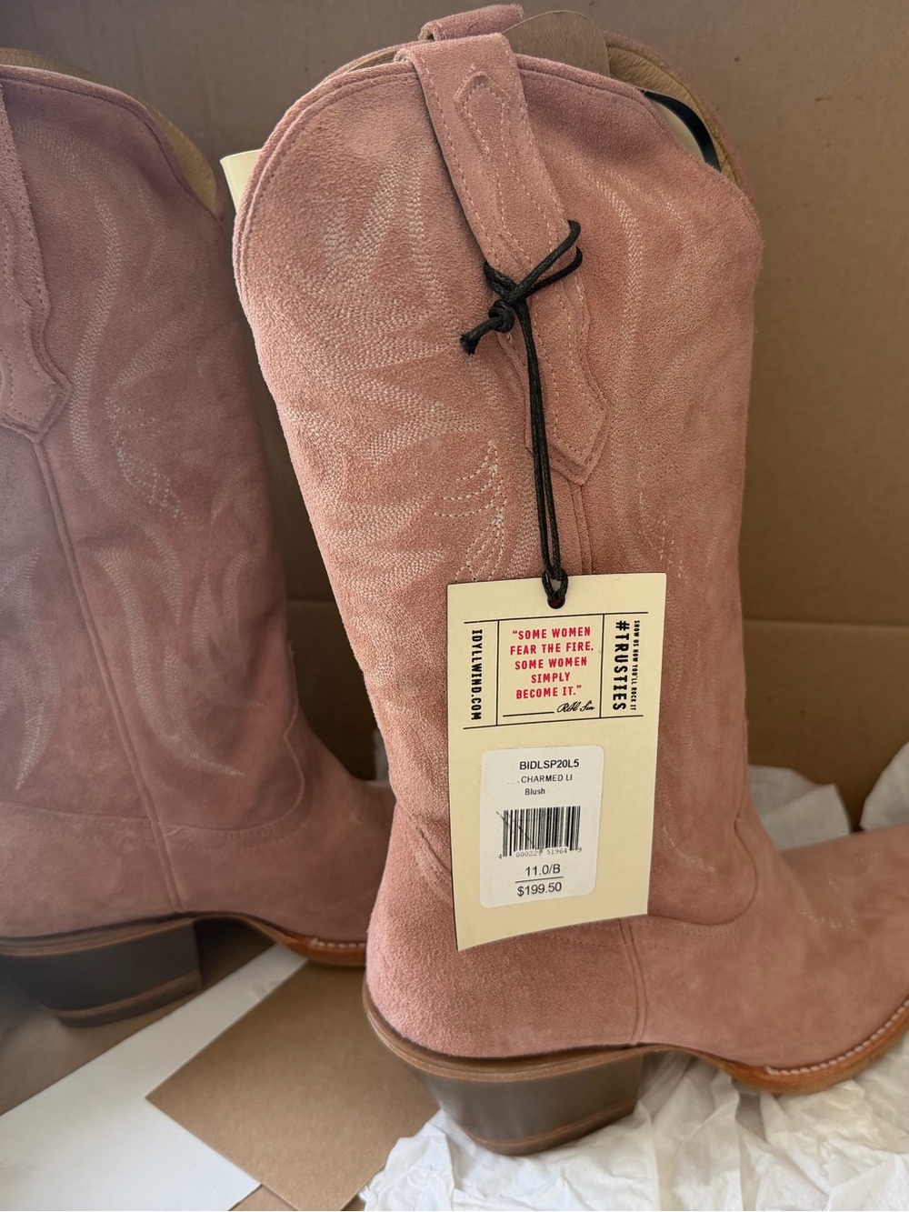 Miranda Lambert x Idyllwind Women's Suede Western Boot - Dusty Pink